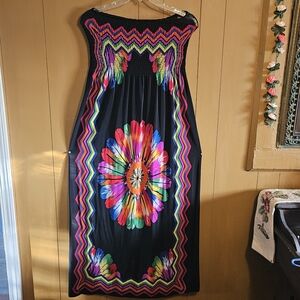 Colorful Strapless Maxi DressJust LOVE